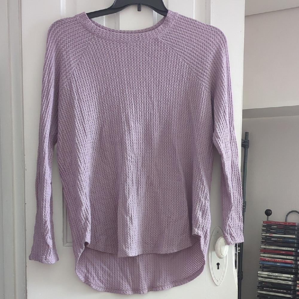 American Eagle Lilac Textured Knit Top